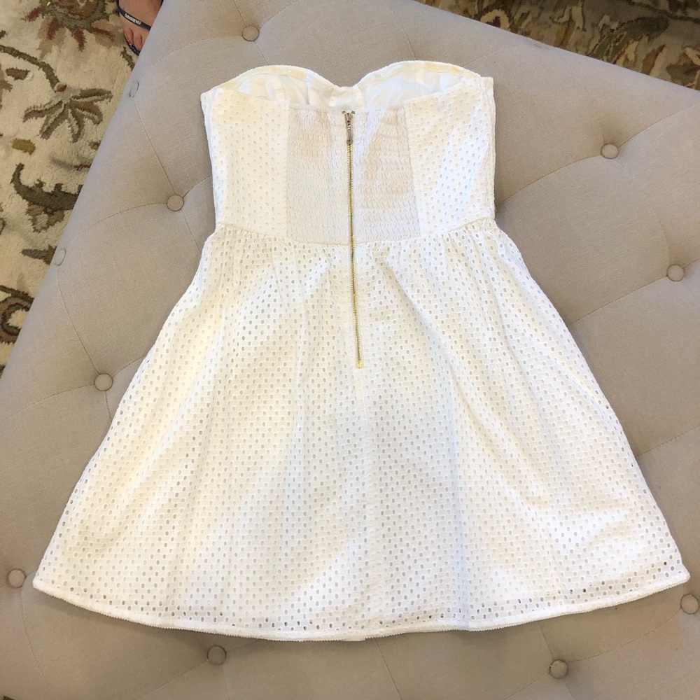 Juicy Couture Eyelet Strapless Dress - Sz 6 - Picture 4 of 8